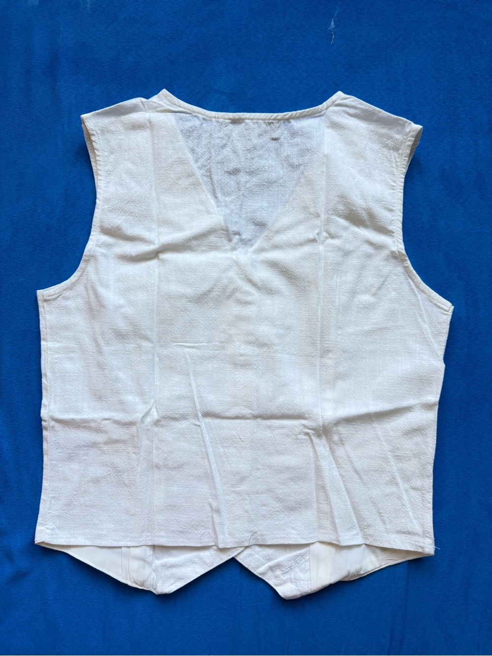 Lulu's Cream Button-Front V-Neck Vest - Picture 2 of 3
